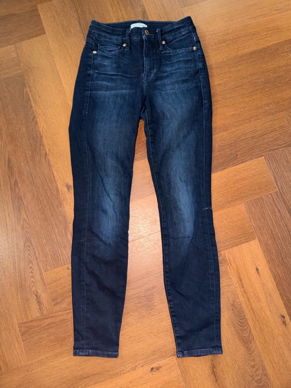 Good American Good Legs Skinny Jeans Women’s Size 00/25 Dark Wash High Rise